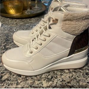 Michael Kors LIV Leather Ankle Sneaker Boots( brand new without box)